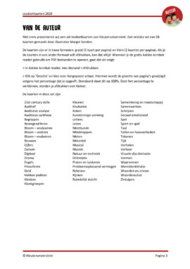 Alternative view of Kleuteruniversiteit lesdoelkaarten 2020